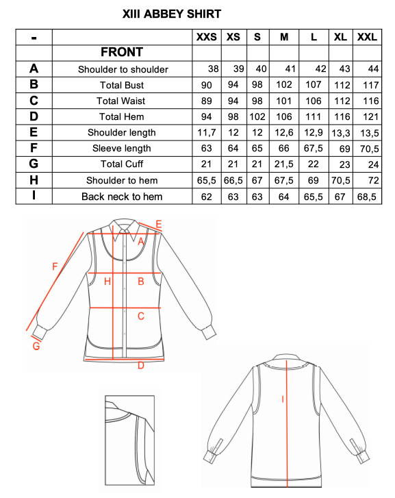 Measurement Abbey shirt