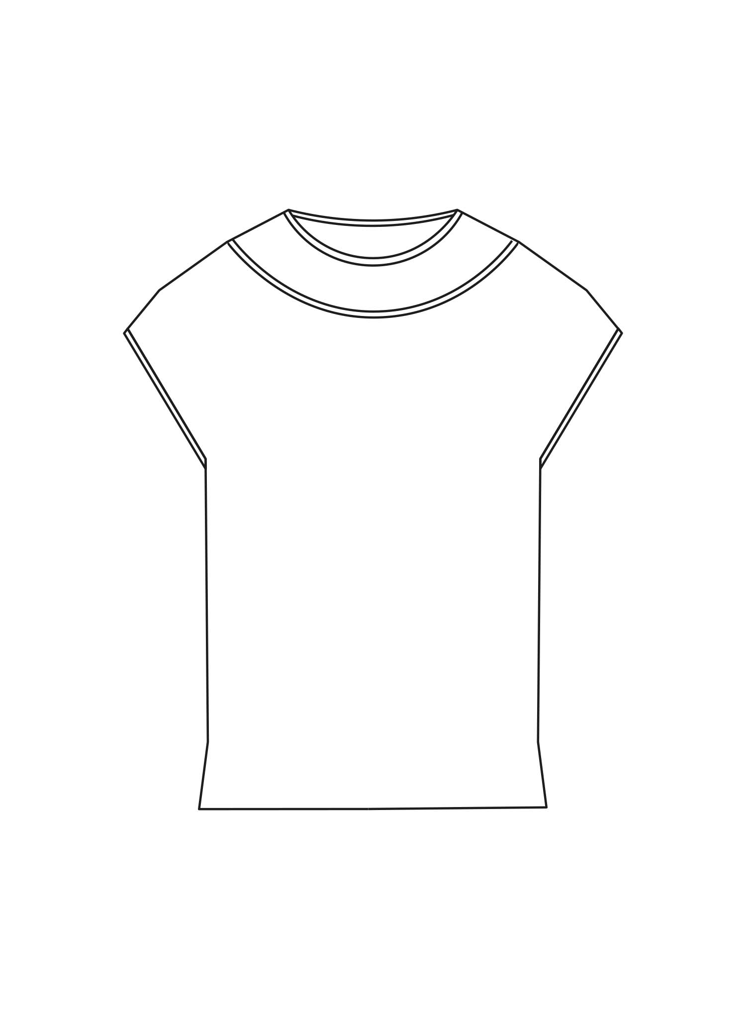 Drawing of Alberti T-shirt.