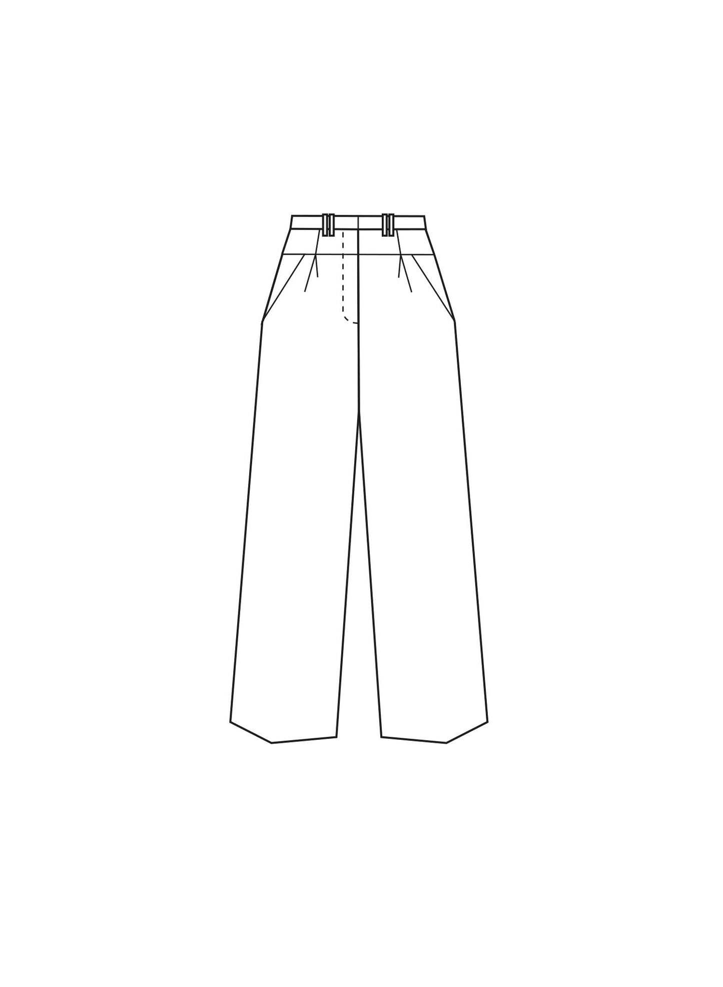 Drawing of Ava trousers.